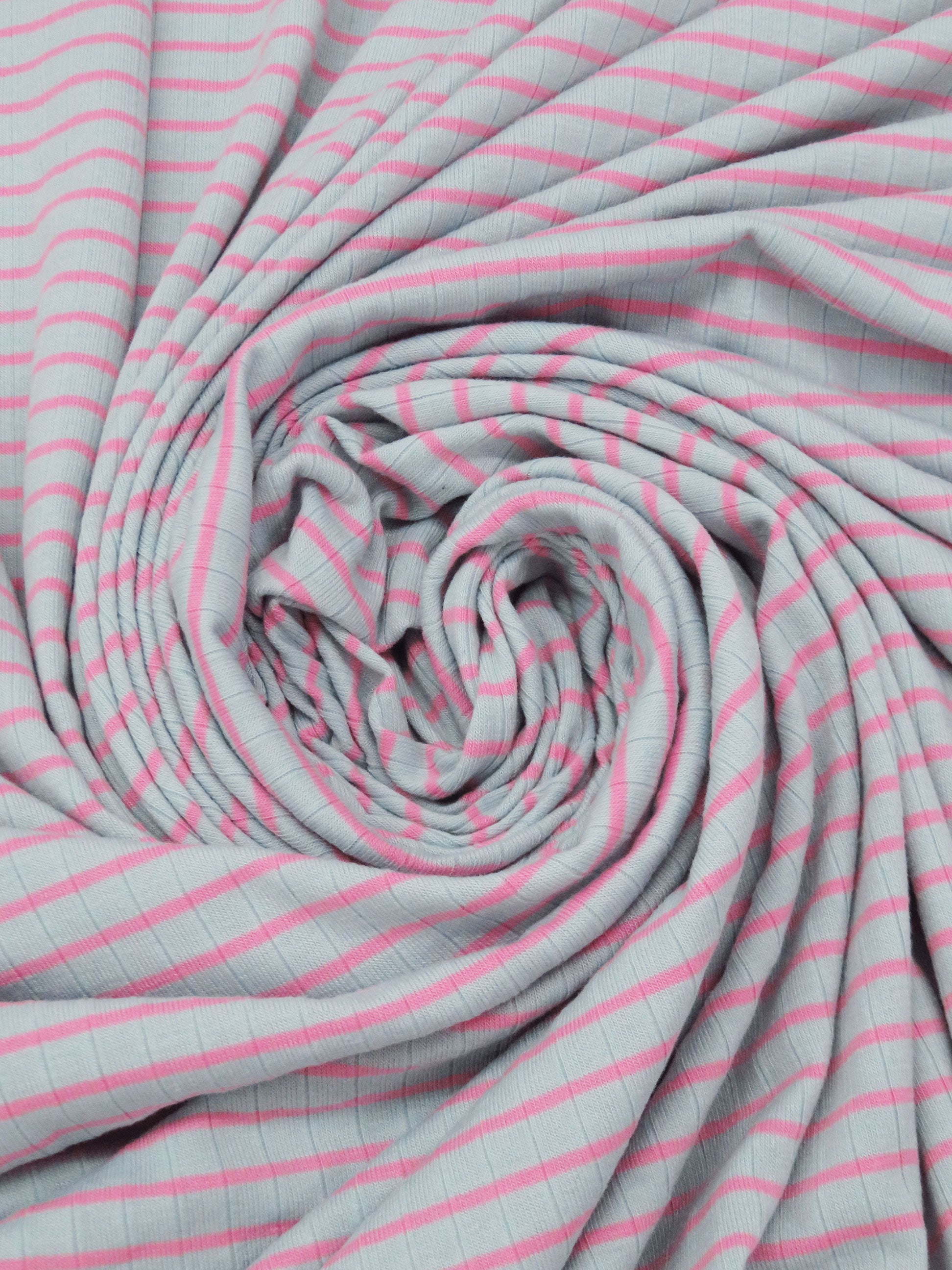 Muted Cornflower/Taffy Pink Polyester/Lycra Horizontal
