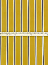 SOLD AS IS ONLY - Goldenrod/Midnight Navy/White Polyester/Lycra Vertical Stripe Print Double Brushed Knit 60W