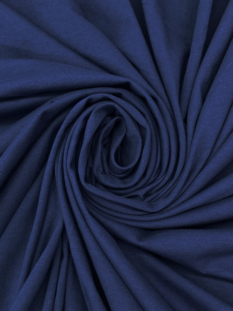 Dark Lapis Blue Cotton/Lycra Jersey Knit 62W
