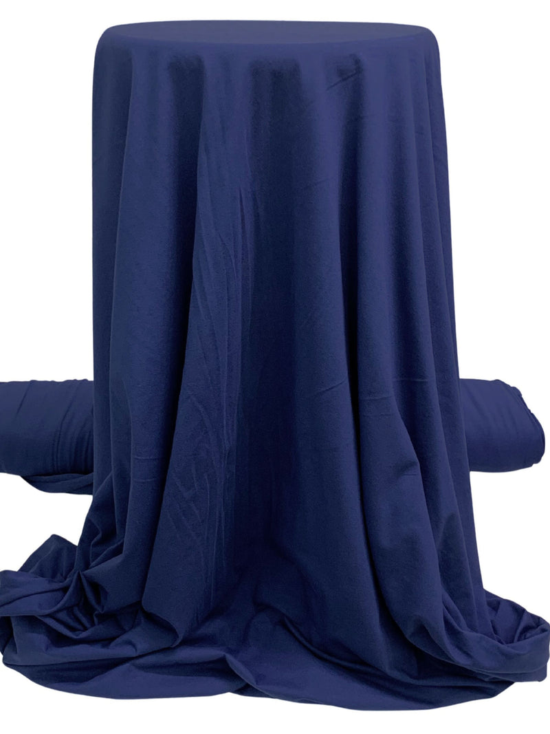 Dark Lapis Blue Cotton/Lycra Jersey Knit 62W