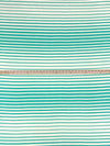 Ocean Green/Ivory Rayon/Lycra Horizontal Stripe Jersey Knit 60W