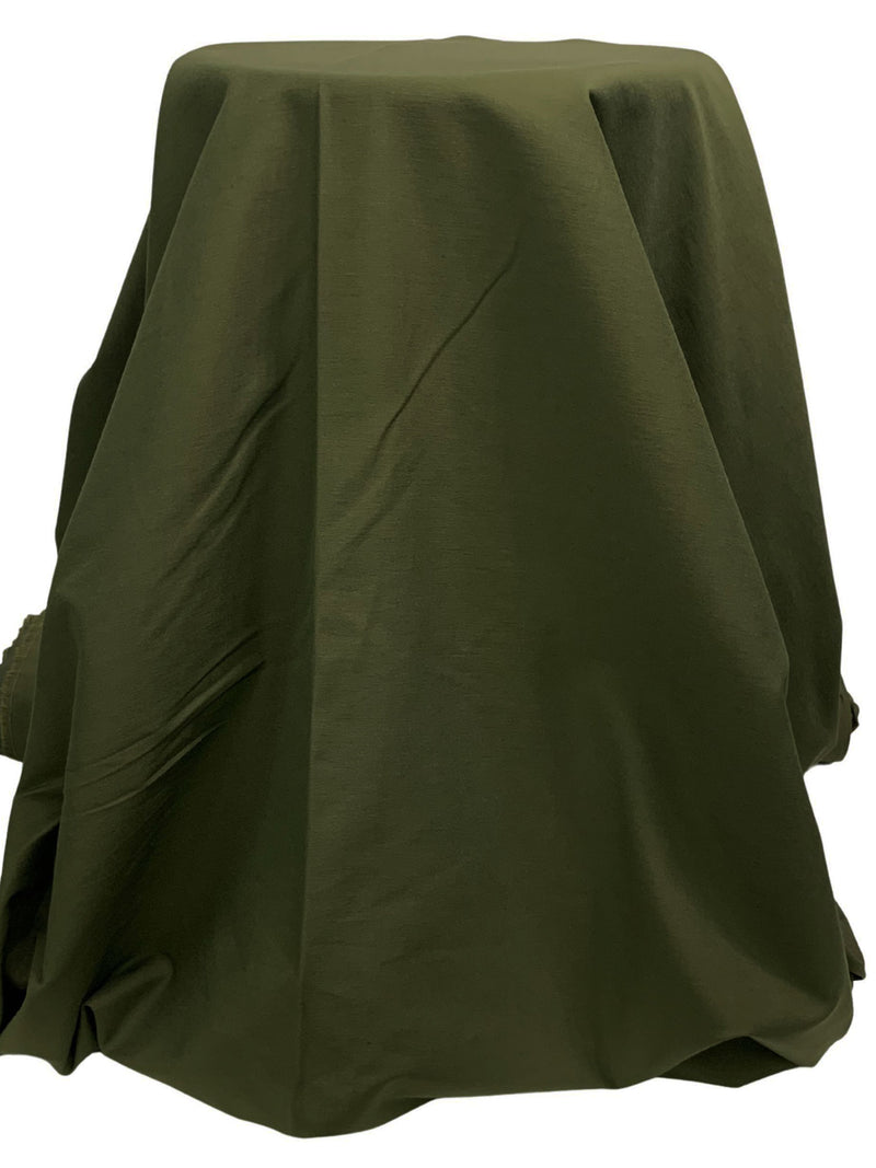 Army Green Rayon/Nylon/Lycra Stretch Bengaline Suiting 58W