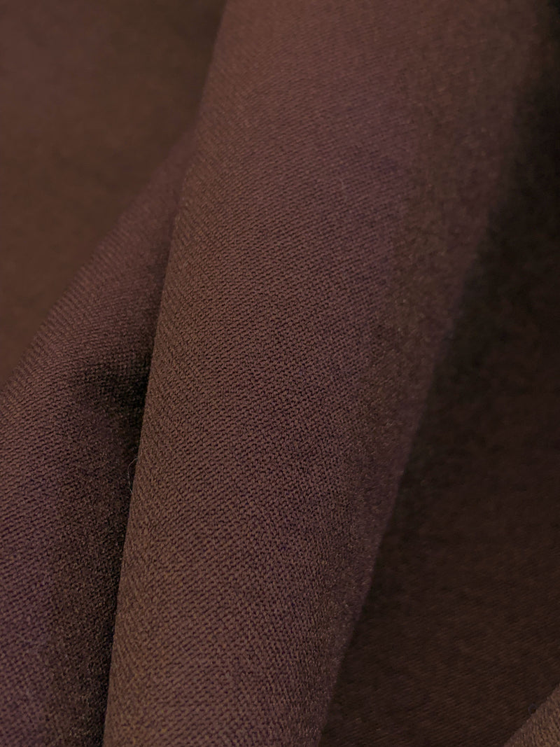 Royal Brown Rayon/Nylon/Lycra Stretch Bengaline Suiting 58W