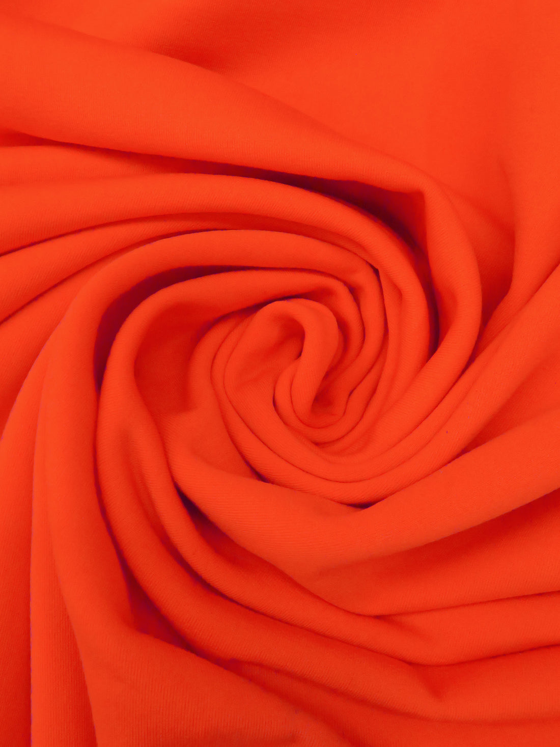 SOLD AS IS ONLY - Bright Scarlet Orange Polyester/Nylon/Spandex Power Stretch Sweatshirt Fleece - Polartec - 64W