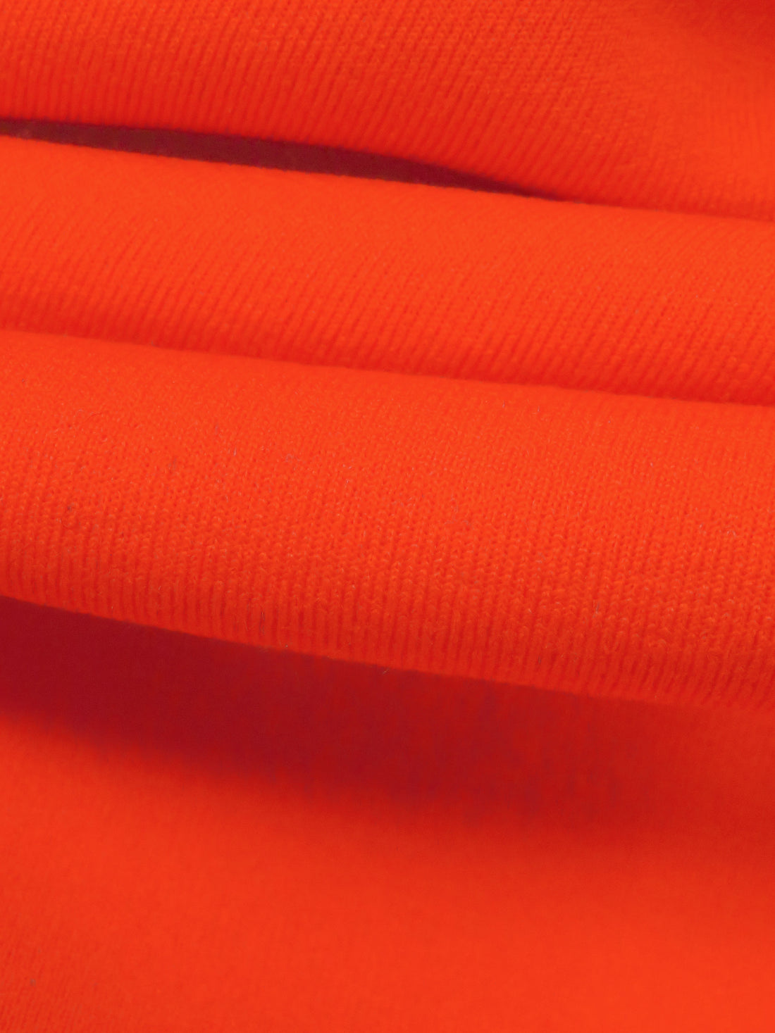 SOLD AS IS ONLY - Bright Scarlet Orange Polyester/Nylon/Spandex Power Stretch Sweatshirt Fleece - Polartec - 64W