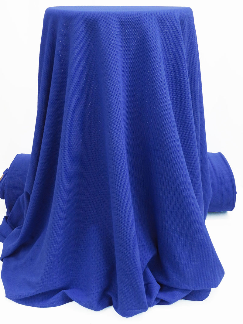 Royal Blue Polyester/Lycra Eyelet Lace Knit 50W