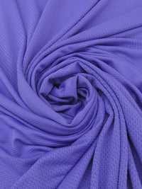 Muted iris Purple Polyester/Lycra Horizontal Eyelet Stripe Crepe Corded Knit 50W