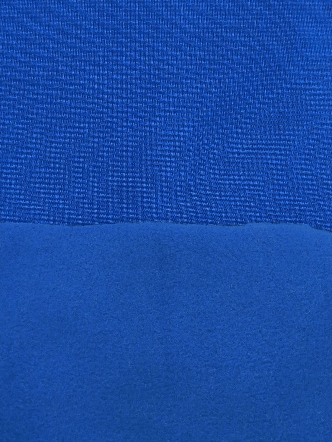 Dark Blue/Sapphire Blue Polyester/Lycra Micro Basketweave Print Wind Pro Stretch Knit - Polartec - 52W