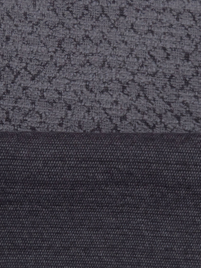 Graphite Gray/Charcoal Gray 100% Cotton Diamond Design Boucle Double Knit 44W