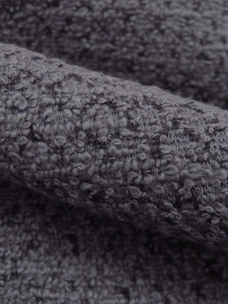 Graphite Gray/Charcoal Gray 100% Cotton Diamond Design Boucle Double Knit 44W