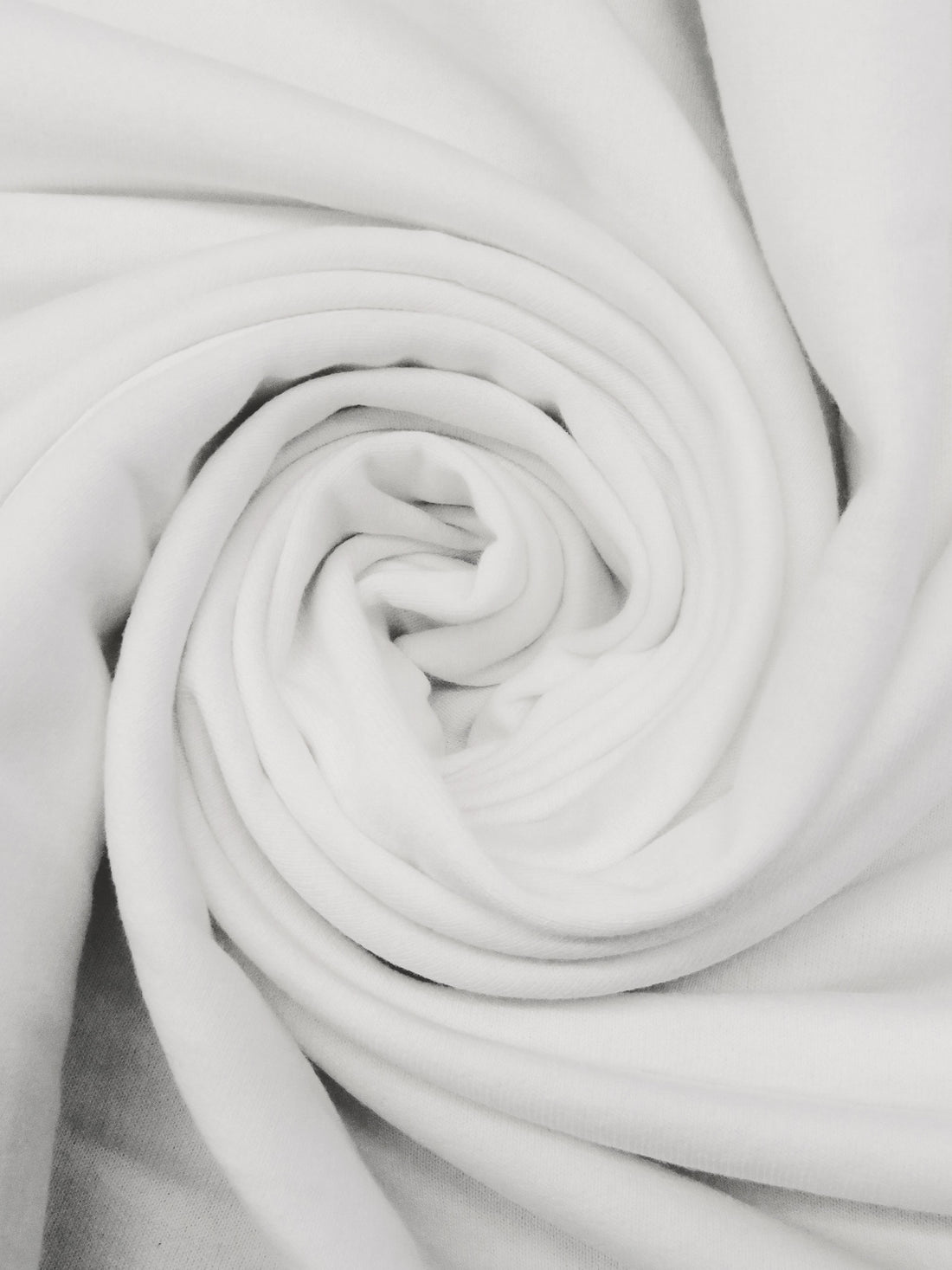 White 100% Cotton Sweatshirt Fleece 58W