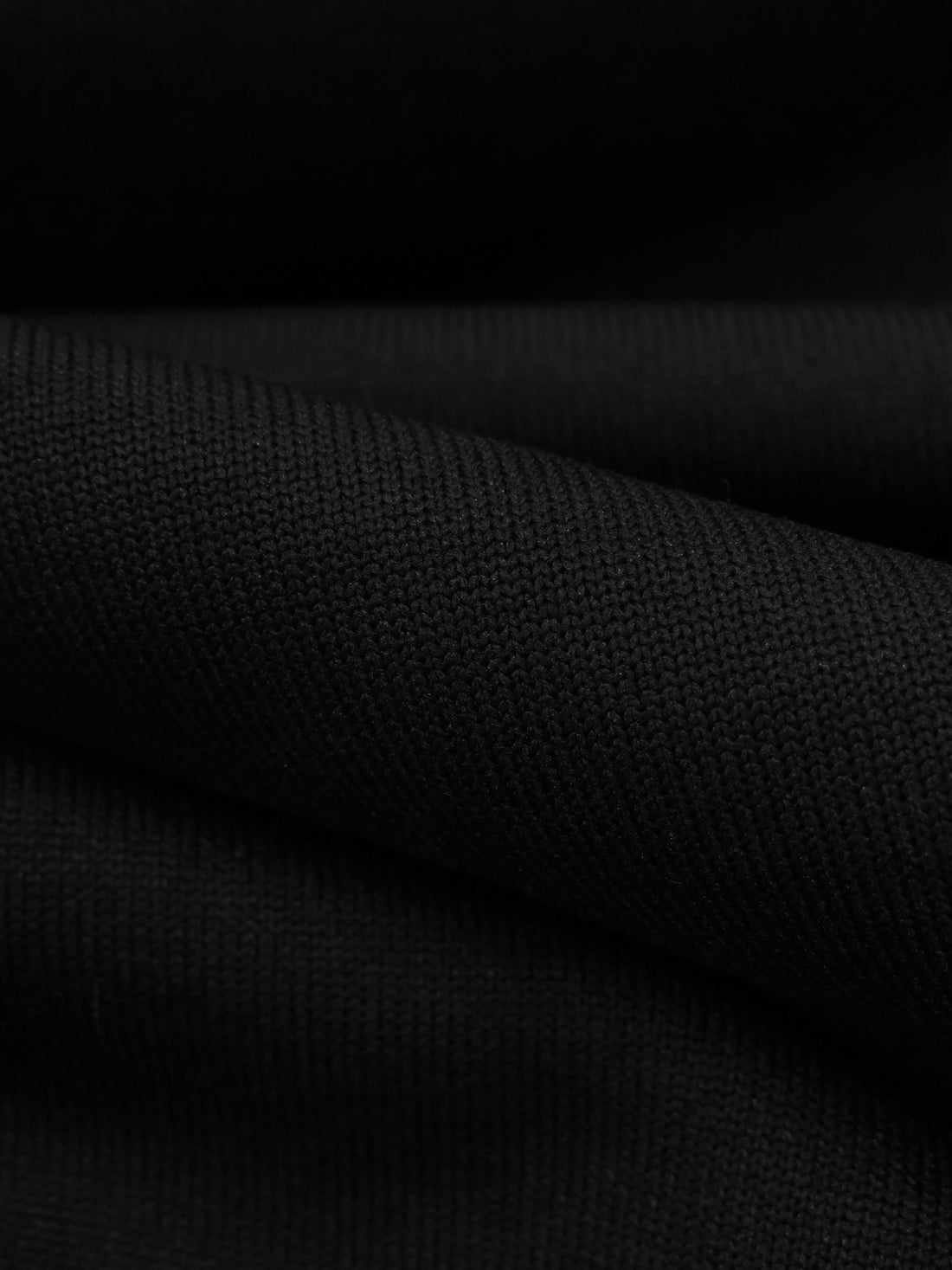 Black Polyester/Nylon/Spandex Power Stretch Sweatshirt Fleece - Polartec - 58W