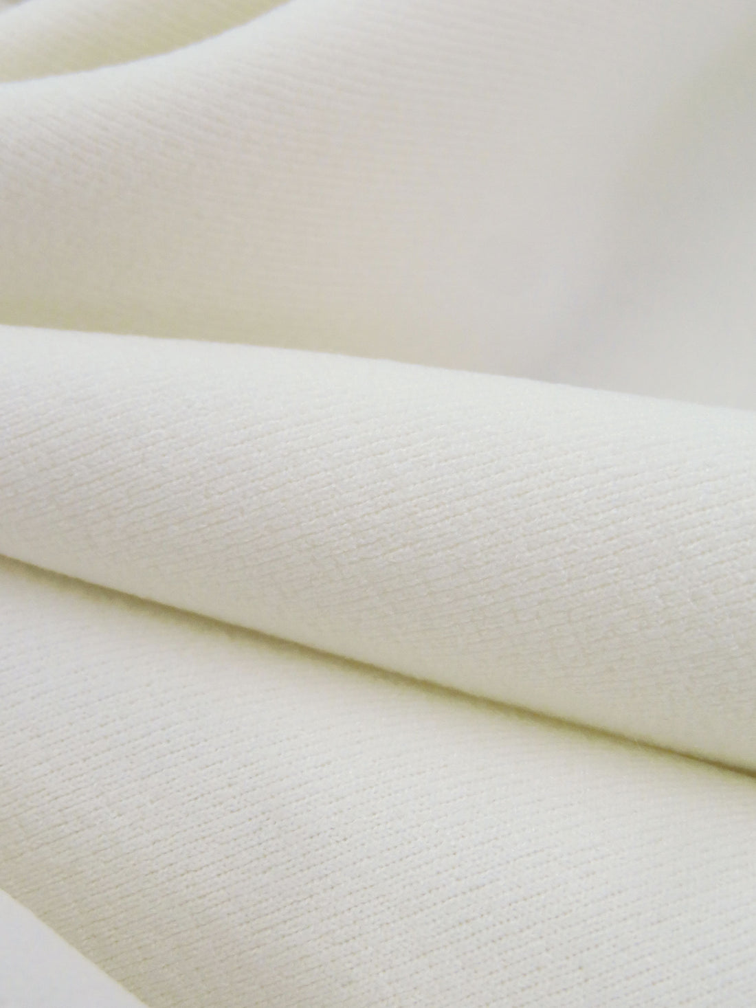 Cream Polyester/Nylon/Spandex Power Stretch Sweatshirt Fleece - Polartec - 60W
