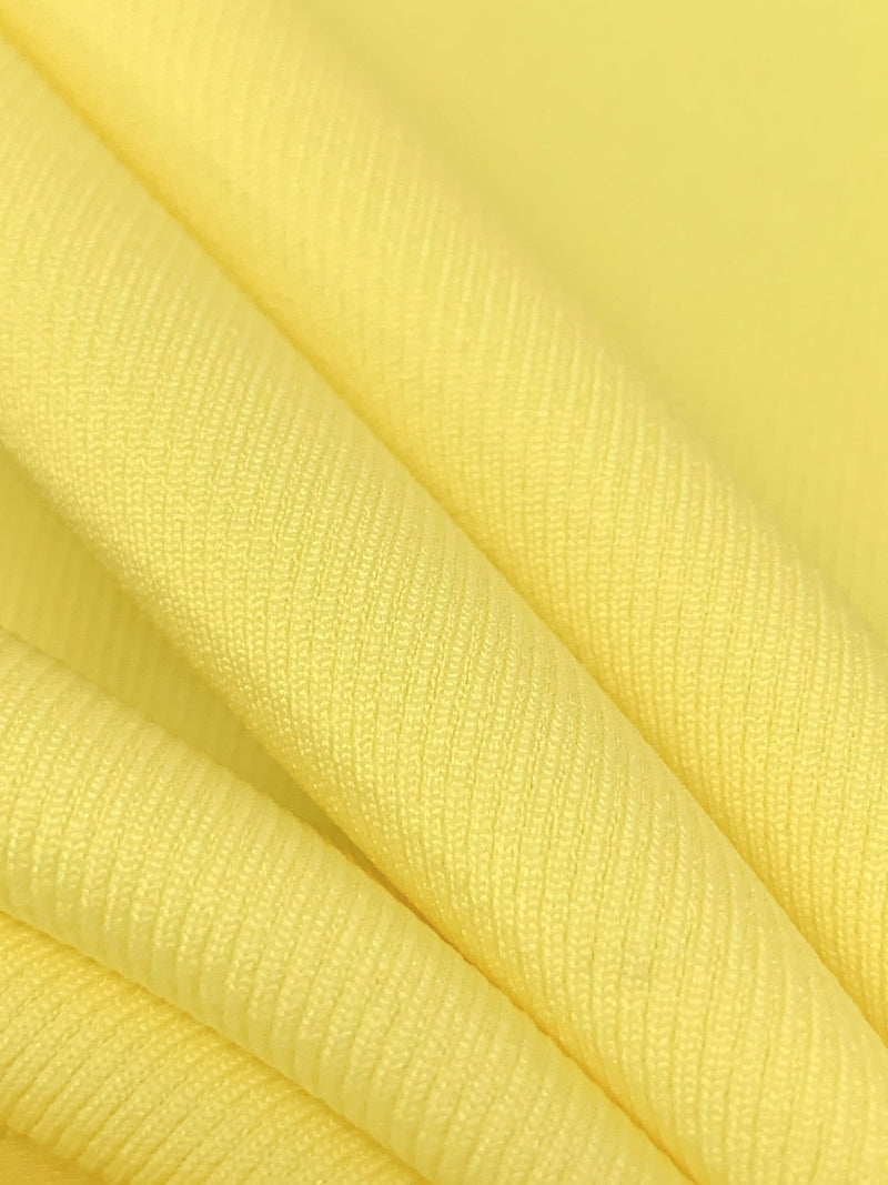 Pineapple Yellow Polyester/Lycra Rib Double Knit 42W