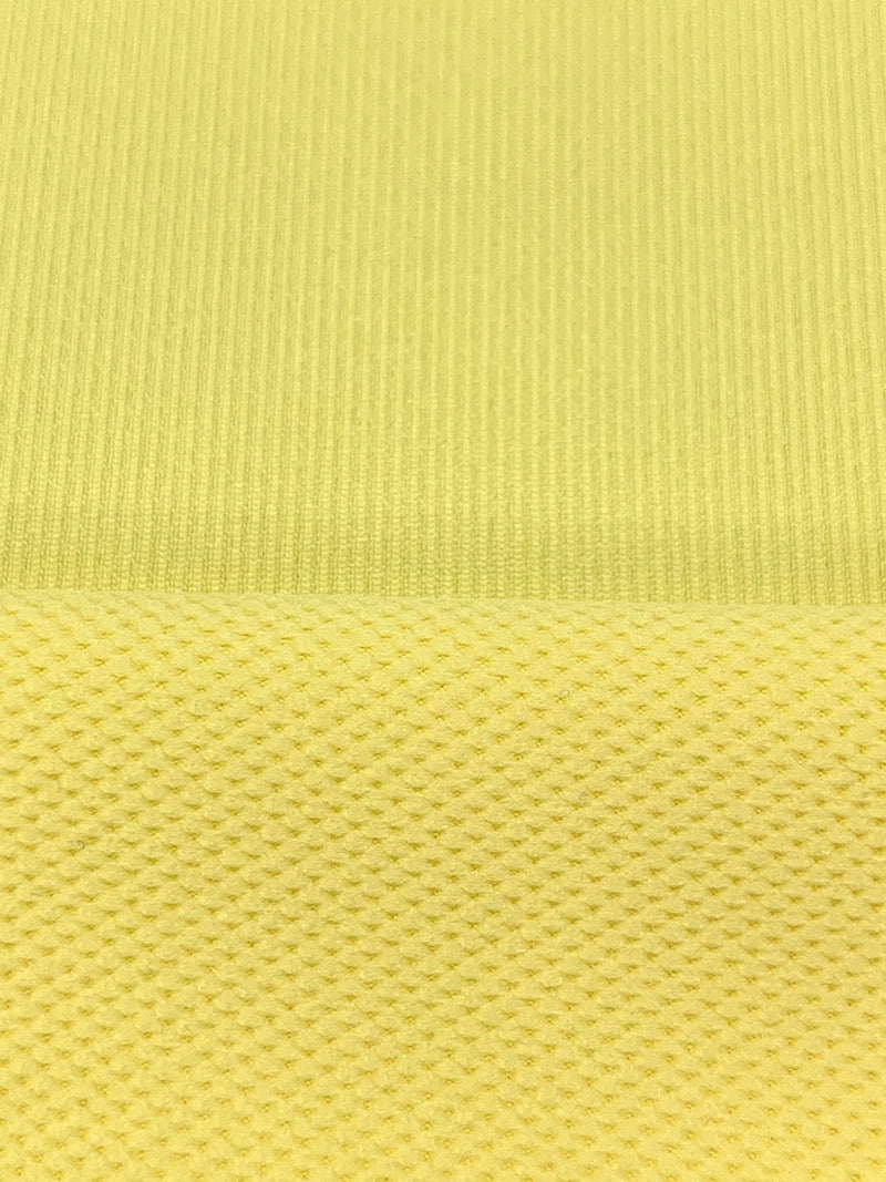 Pineapple Yellow Polyester/Lycra Rib Double Knit 42W