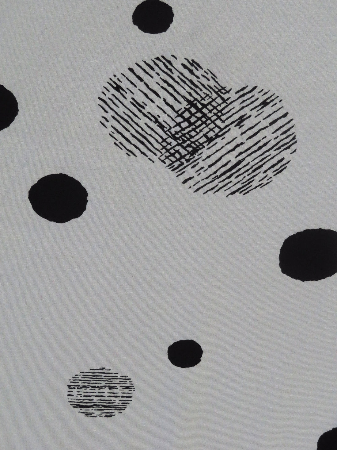 Cool Gray/Black Rayon/Lycra Abstract Dot Print Jersey knit 59W