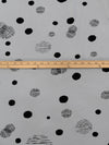 Cool Gray/Black Rayon/Lycra Abstract Dot Print Jersey knit 59W