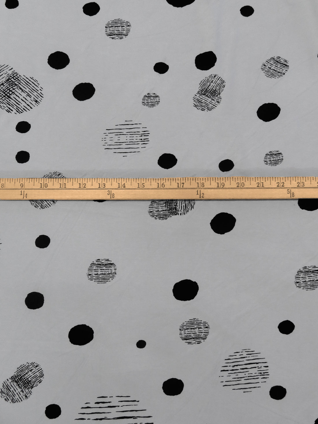 Cool Gray/Black Rayon/Lycra Abstract Dot Print Jersey knit 59W
