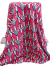 Paradise Pink/Thunder Blue/White/Multi Cotton/Lycra Stylized Chevron Print Jersey Knit 52W