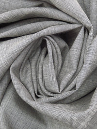 Black/Cream 100% Wool Crosshatch Suiting - NY Designer - 60W