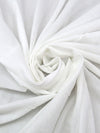 SOLD AS IS ONLY - Daisy White 100% Cotton Double Border Rosettes On Voile 55W