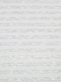 White/Marshmallow Polyester/Cotton Horizontal Burnout Stripe Tissue Jersey Knit 49W