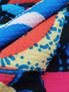 Cobalt/Lemon Curd/French Raspberry/Multi Polyester/Lycra Stylized Circles Print Liverpool Double Knit 58W