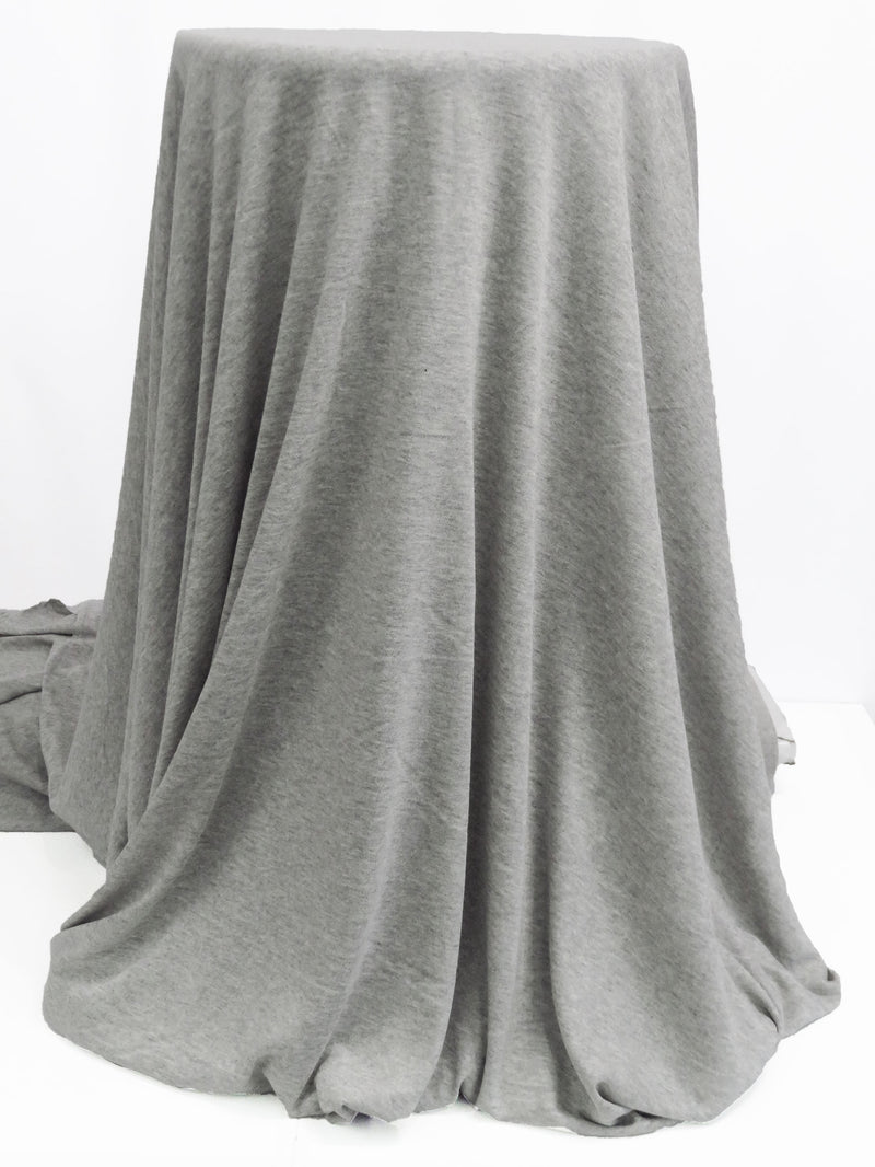 Heathered Cloud Gray 100% Cotton Tissue Jersey Knit 54W