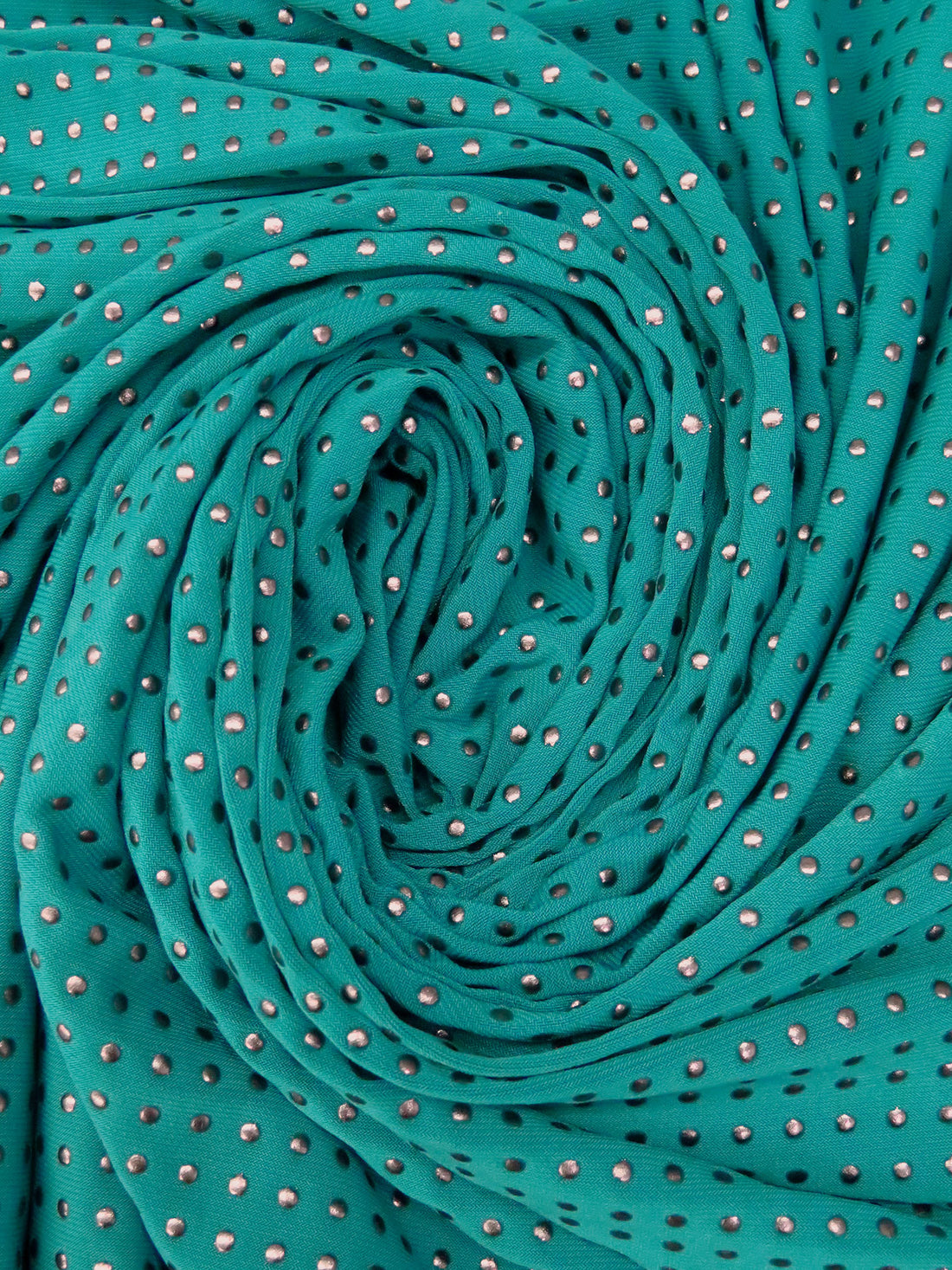 Teal Polyester/Lycra Nailhead ITY Knit 56W