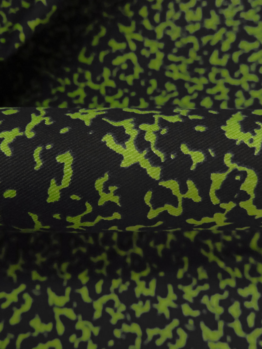 Black/Moss Green Cotton/Lycra Composition Print Stretch Twill - NY Designer - 54W