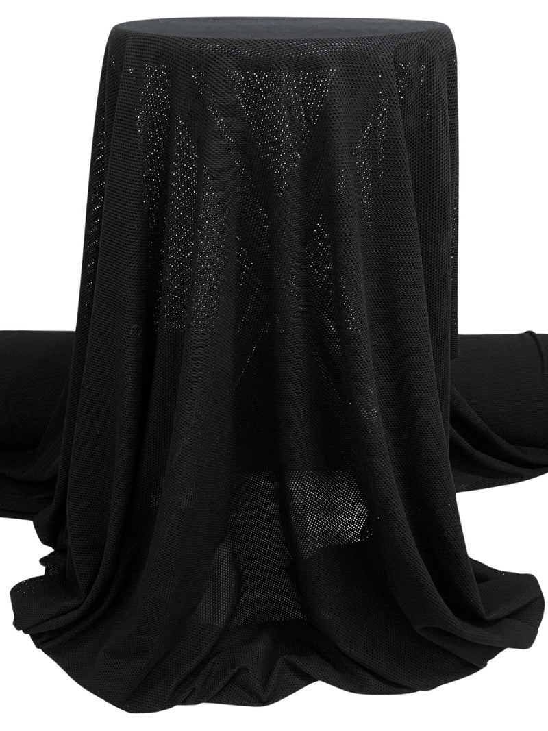 Black Polyester/Lycra Lace Knit 51W