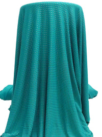 Teal Polyester/Lycra Nailhead ITY Knit 56W