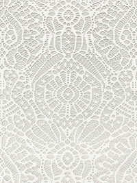 Eggshell Polyester/Lycra Medallion Lace Knit 58W