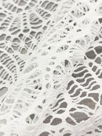 Eggshell Polyester/Lycra Medallion Lace Knit 58W