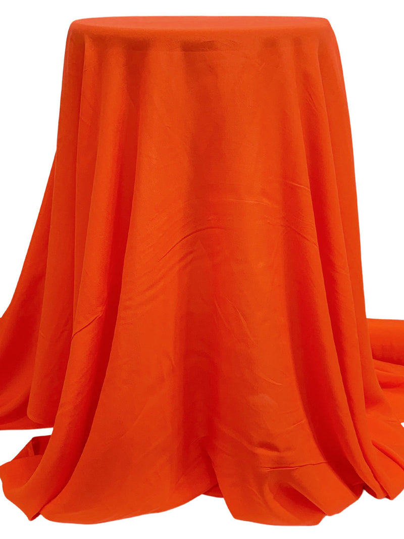 Flame Orange Rayon/Silk Crepe de Chine 53W