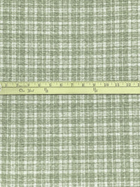 Laurel Green/White Polyester/Cotton Heathered Plaid Print Jersey Knit 54W