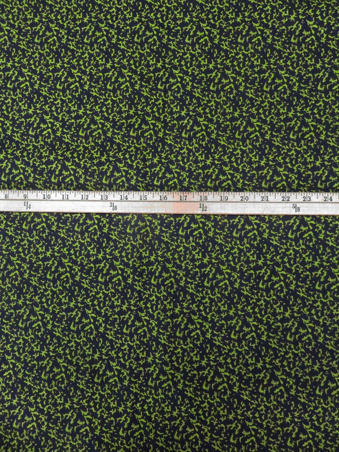 Black/Moss Green Cotton/Lycra Composition Print Stretch Twill - NY Designer - 54W