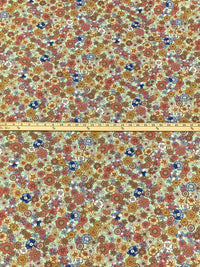 Sage/Copper/Catalina Blue/Multi 100% Rayon Floral Print Challis 57W