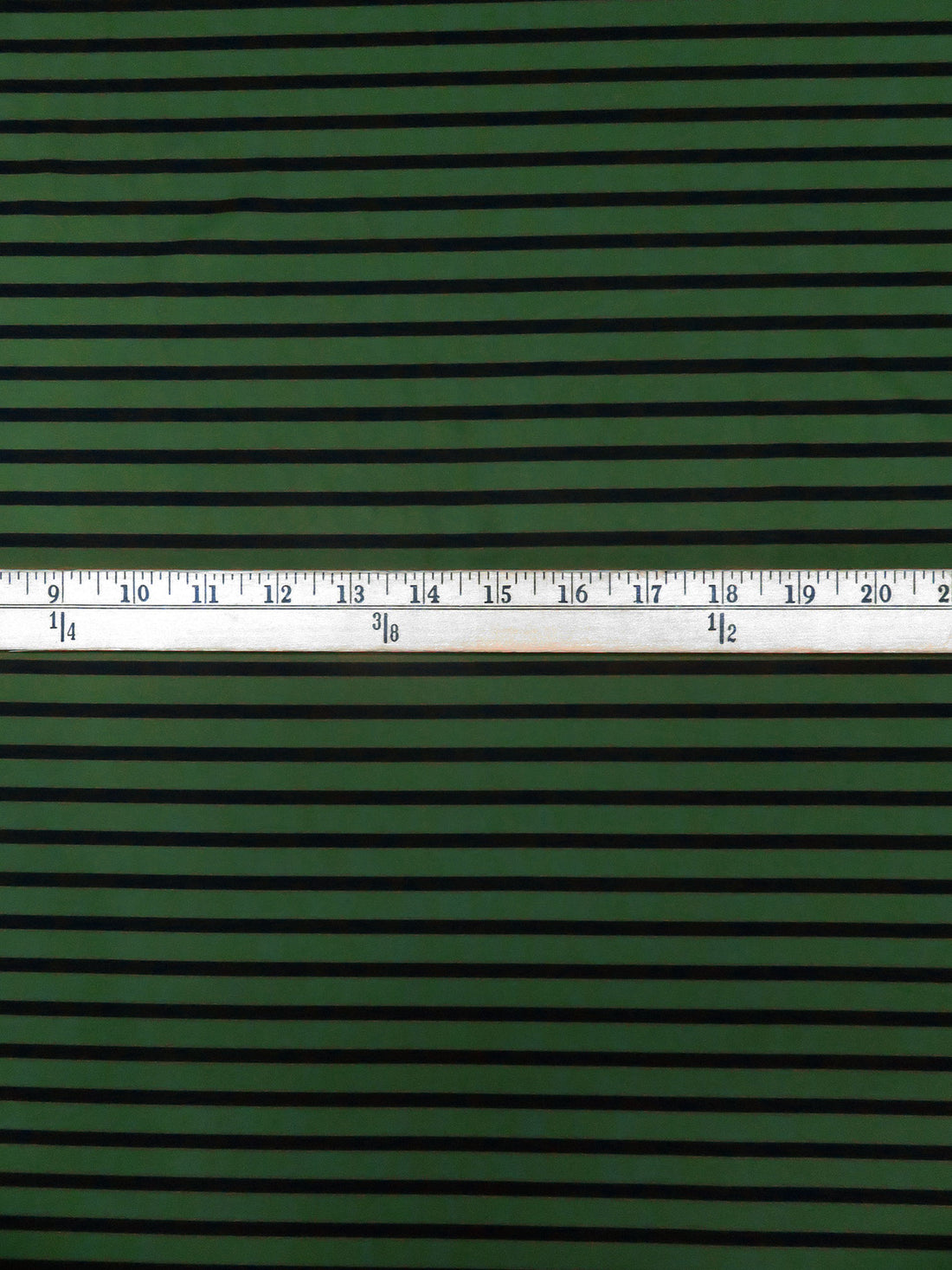 Hunter Green/Black Recycled Polyester/Spandex Horizontal Stripe Weave Activewear Knit - Corbeaux Clothing - 56W