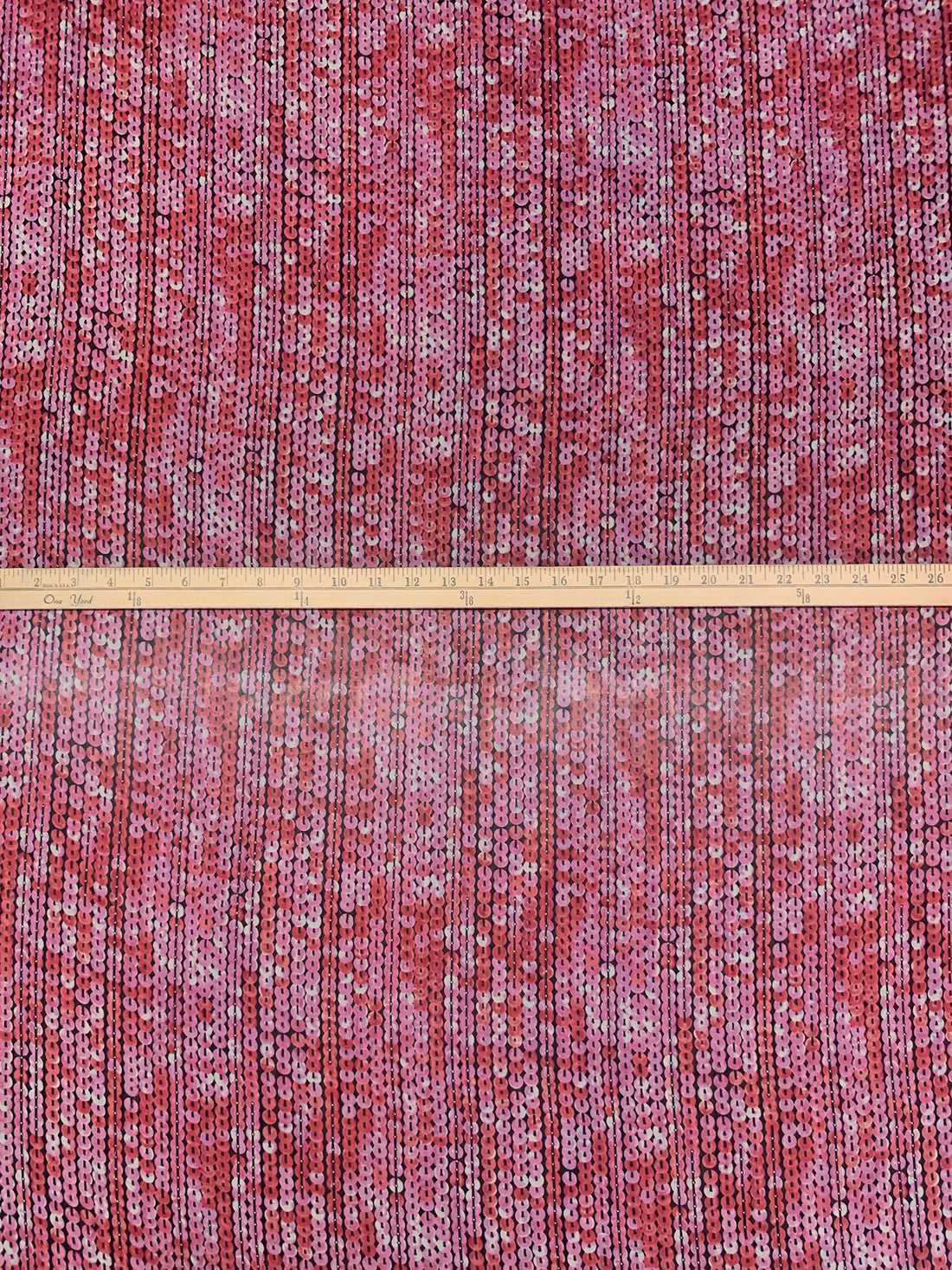 Tuscan Red/Wild Orchid/Multi 100% Silk Novelty Sequin-Look Print Chiffon 52W