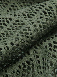 Rifle Green Polyester/Lycra Geometric Design Lace Knit 66W