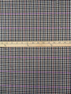 Palest Gray/Orchid/Black/Taupe Polyester/Rayon/Lycra Plaid Check Weave Stretch Suiting - NY Designer - 54W