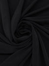 Black Viscose/Polyester/Lycra Ottoman Double Knit 54W