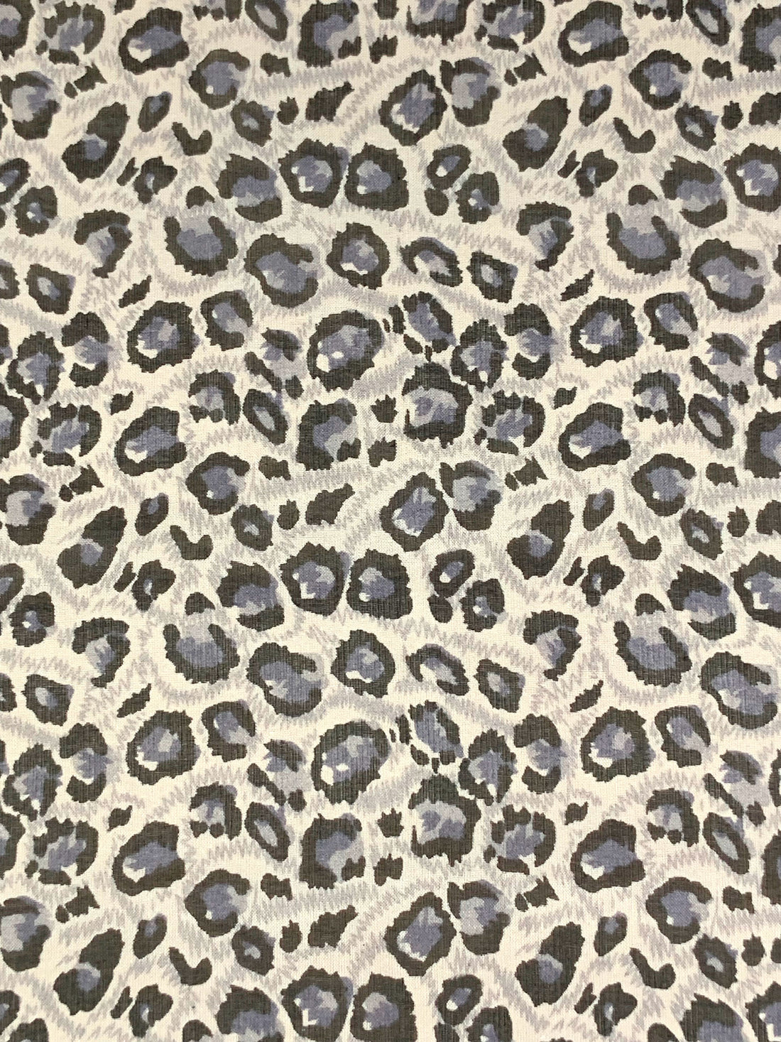 Antique Off-White/Old Lavender/Black 100% Silk Animal Print Chiffon 54W
