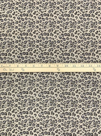 Antique Off-White/Old Lavender/Black 100% Silk Animal Print Chiffon 54W