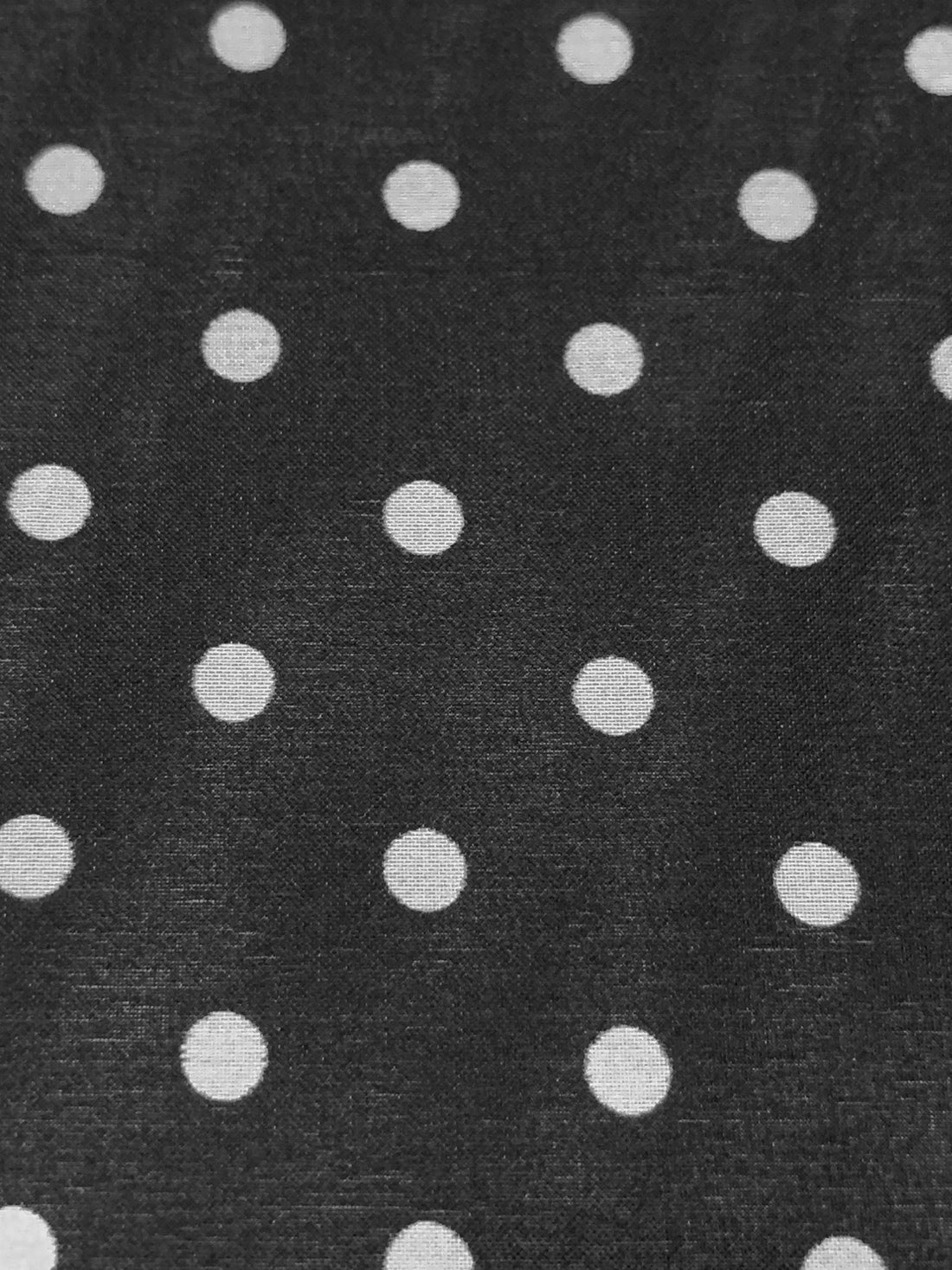 SOLD AS IS ONLY - Black/White Cotton/Silk Polka Dot Voile 53W