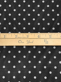 SOLD AS IS ONLY - Black/White Cotton/Silk Polka Dot Voile 53W
