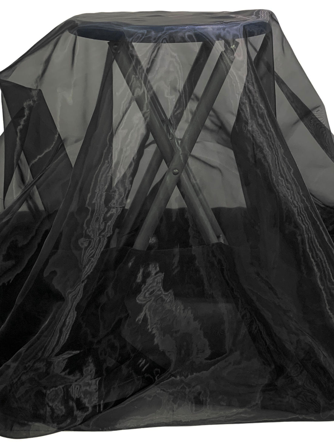 Black 100% Polyester Organza 61W