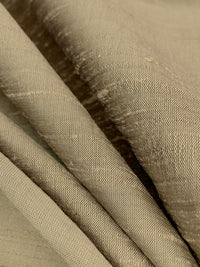 Muted Golden Tan 100% Silk Iridescent Dupioni 54W