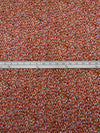 Rust/Tan/Dark Brown/Lilac 100% Rayon Falling Dashes Print Crinkle Challis 50W